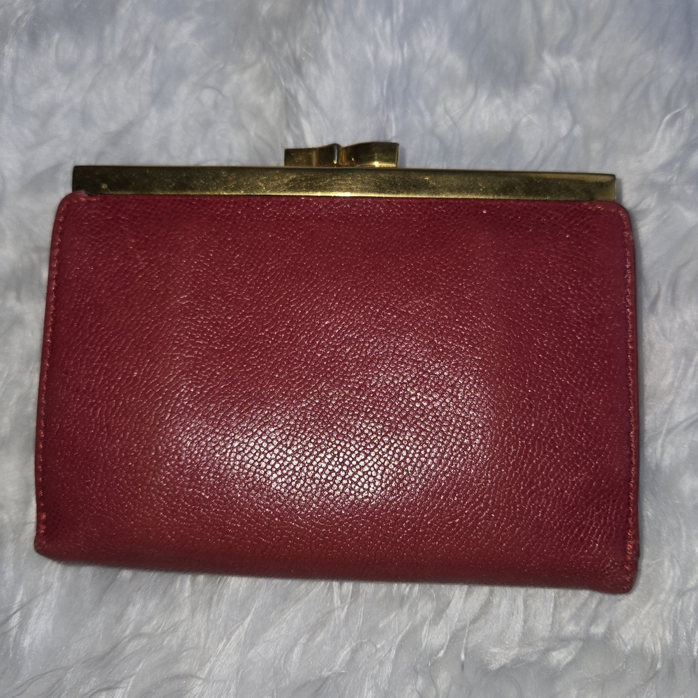Yves Saint Laurent Burgundy Leather Wallet - Picture 16 of 16